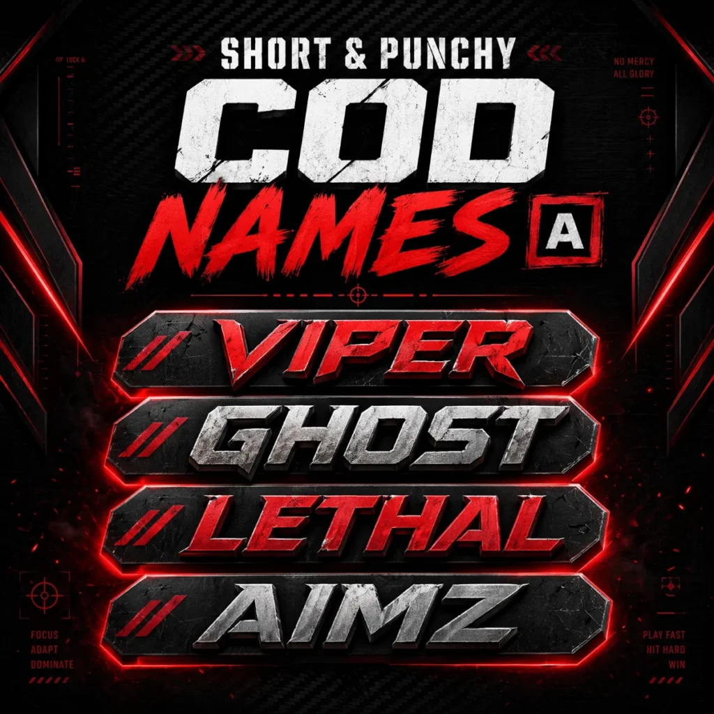 Short & Punchy COD Names 🔤