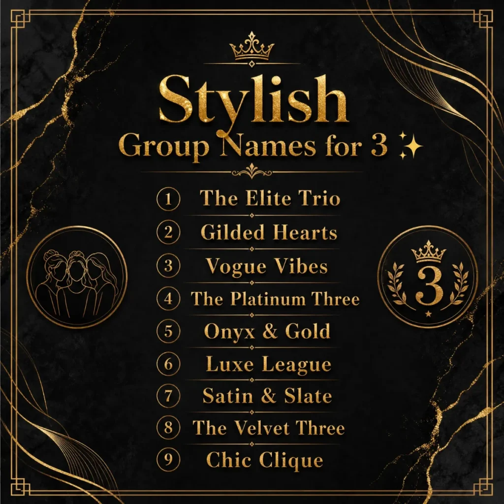 Stylish Group of 3 Names ✨