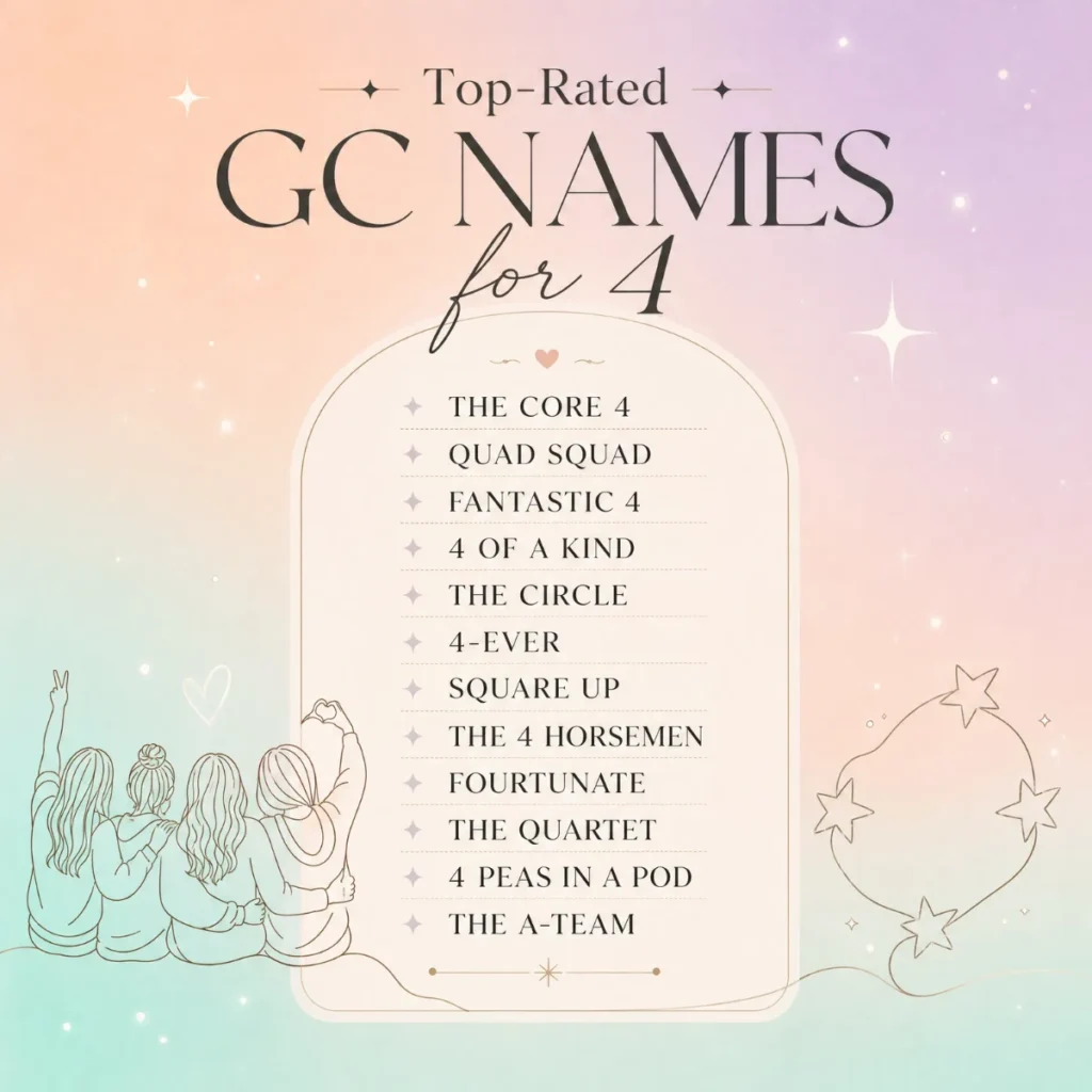 Top-Rated & Popular GC Names for 4 ⭐