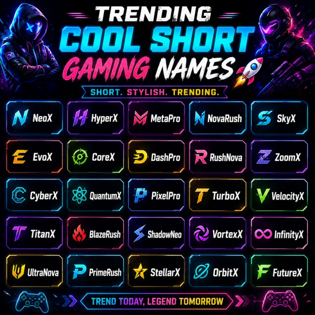 Trending Cool Short Gaming Names 🚀