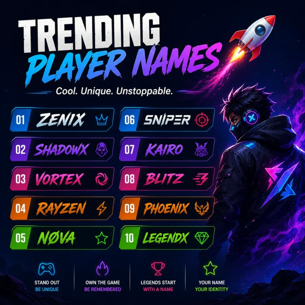 Trending Player Names 🚀
