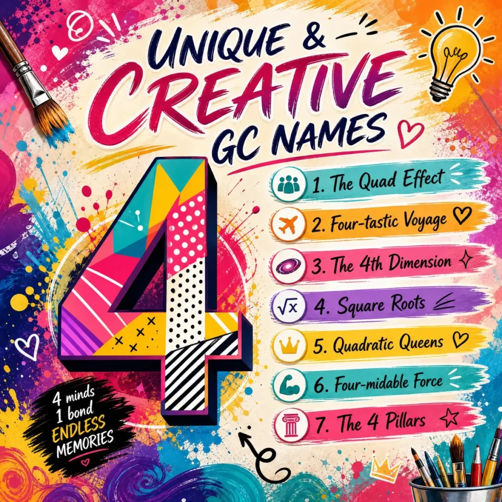 Unique & Creative GC Names for 4 🎨