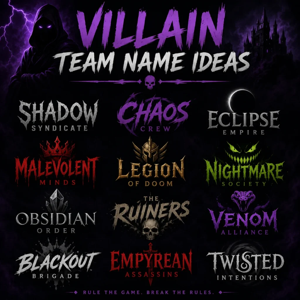 Villain Team Name Ideas 😈