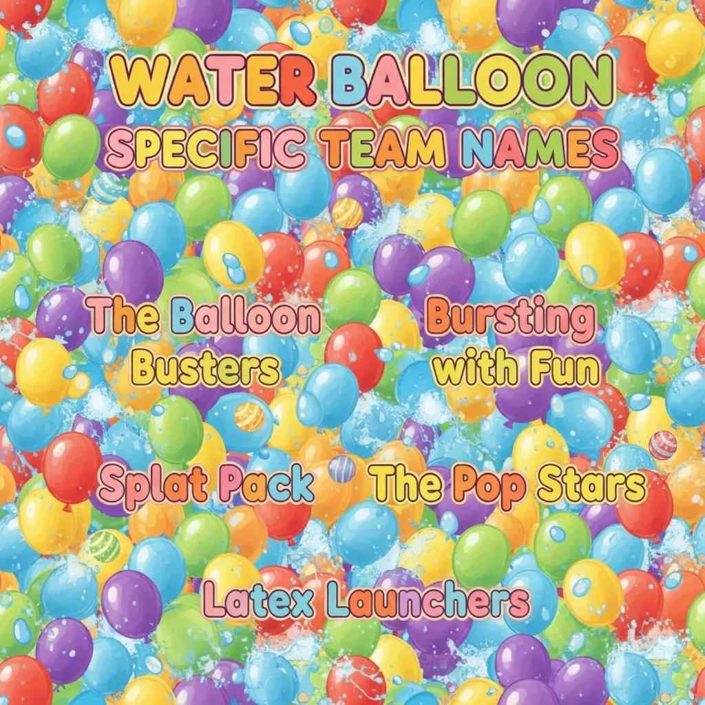 Water Balloon Specific Team Names 🎈