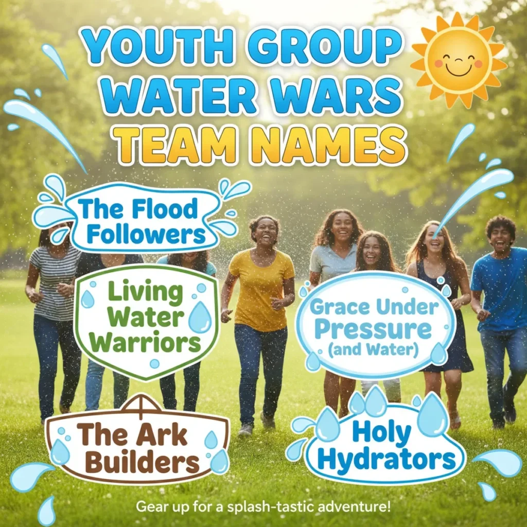 Youth Group Water Wars Team Names 🙏