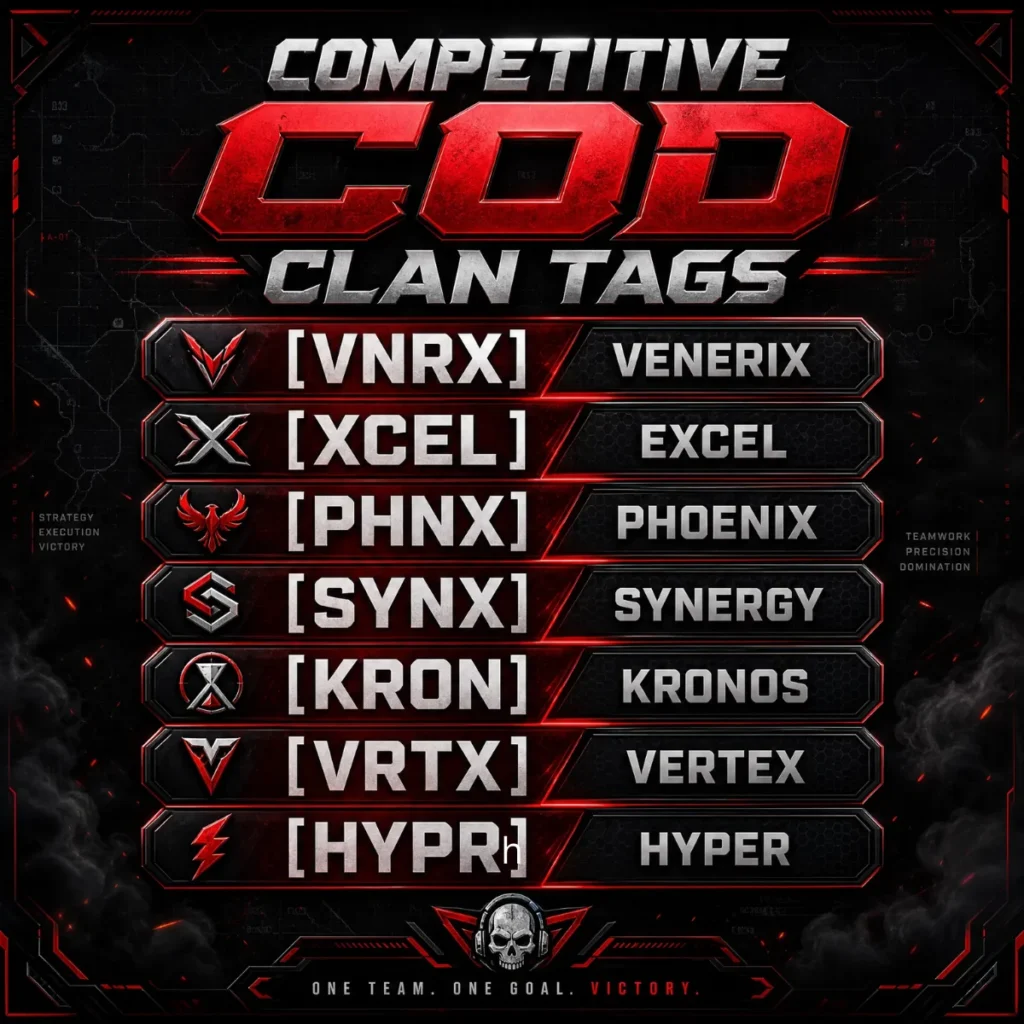 ⚔️ Good Clan Tags for COD – Pro Competitive Style Tags