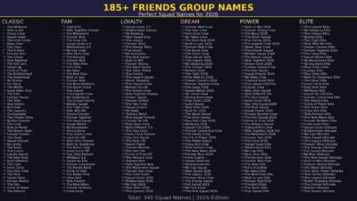 4 Friends Group Names