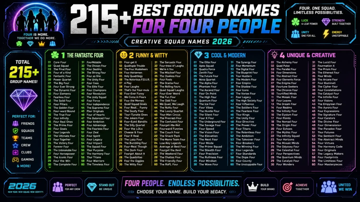 Group Names for Four People