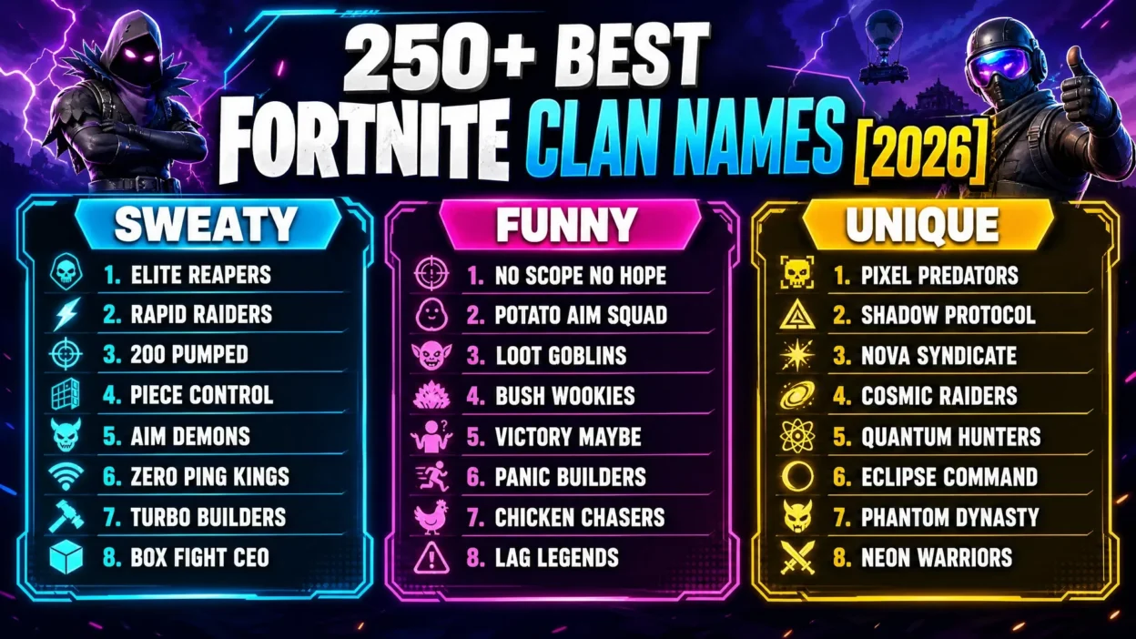 Fortnite Clan Names