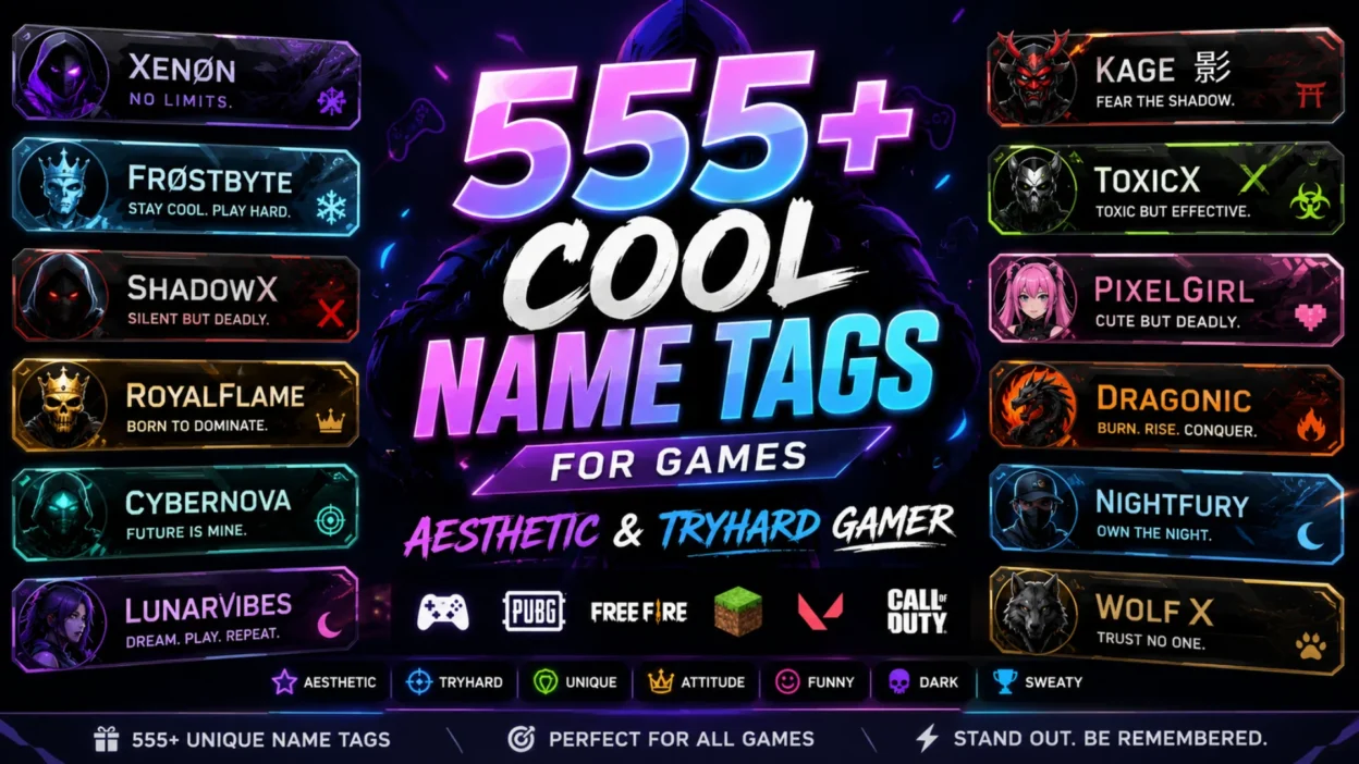 Cool Name Tags for Games
