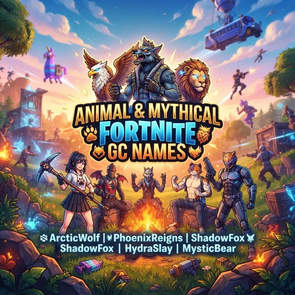 🐾 Animal & Mythical Fortnite GC Names