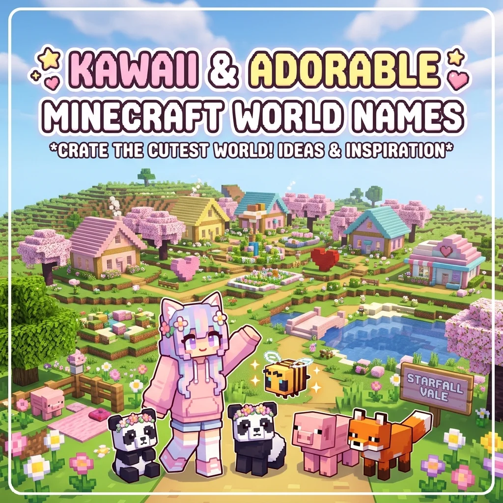 π§Έ Kawaii & Adorable Minecraft World Names