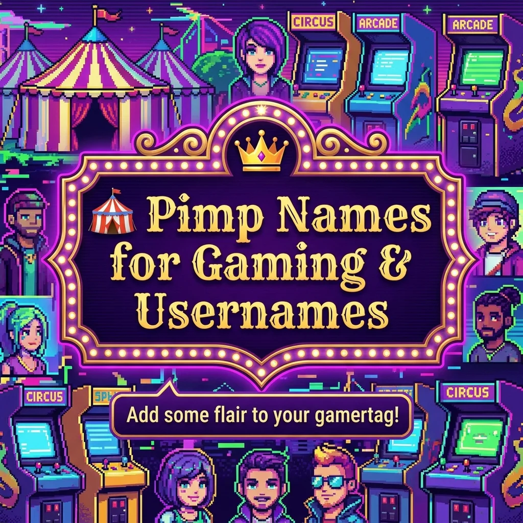 🎪 Pimp Names for Gaming & Usernames