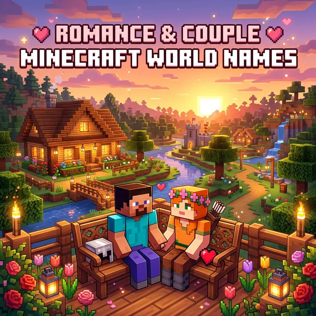 π Romance & Couple Minecraft World Names
