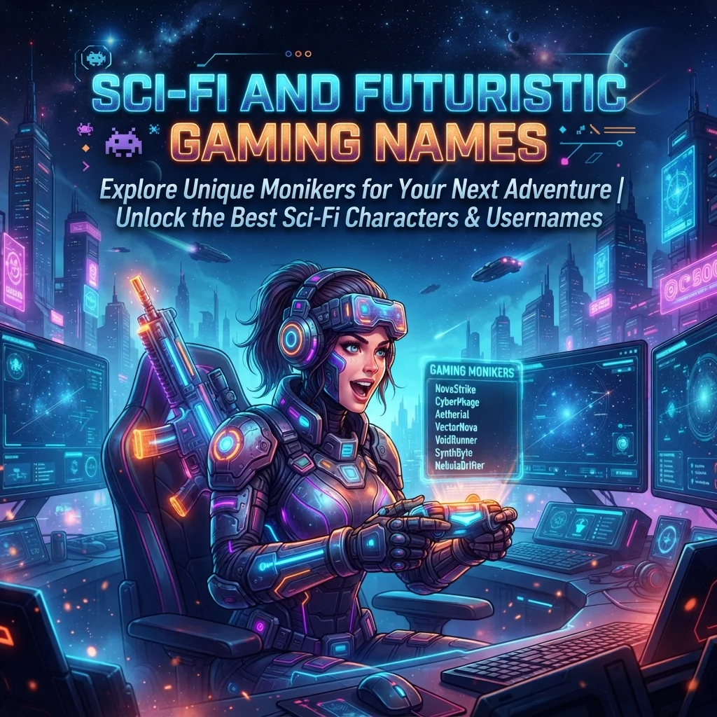👾 Sci-Fi and Futuristic Gaming Names