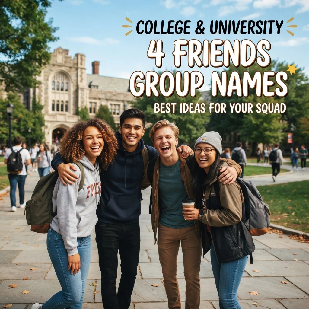 🎓 College & University 4 Friends Group Names