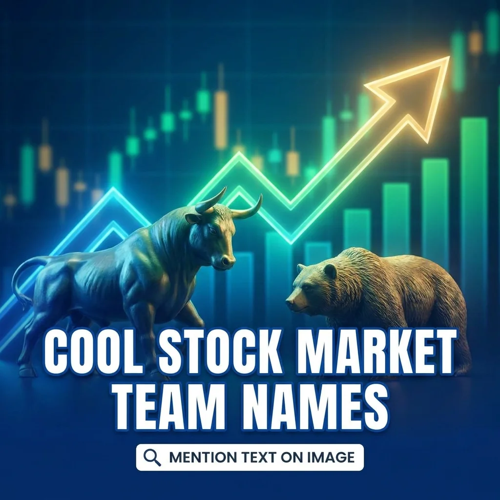 Cool stock market team names with creative, clever, and finance-inspired ideas