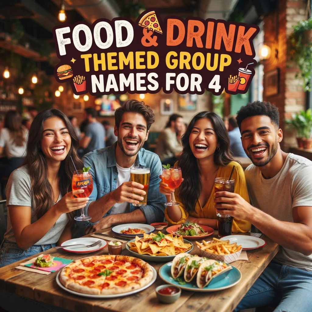 🍕 Food & Drink Themed Group Names for 4