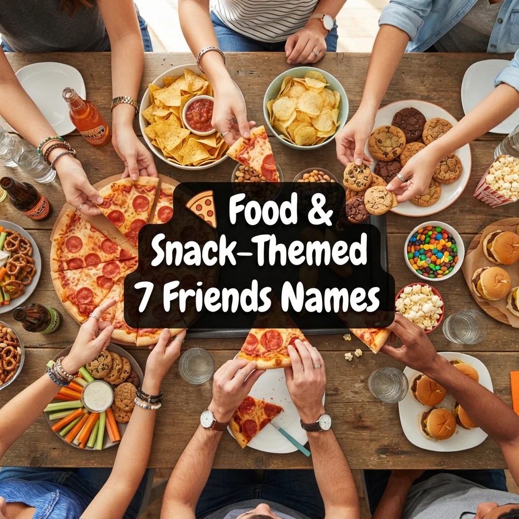 ๐ Food & Snack-Themed Funny 7 Friends Names