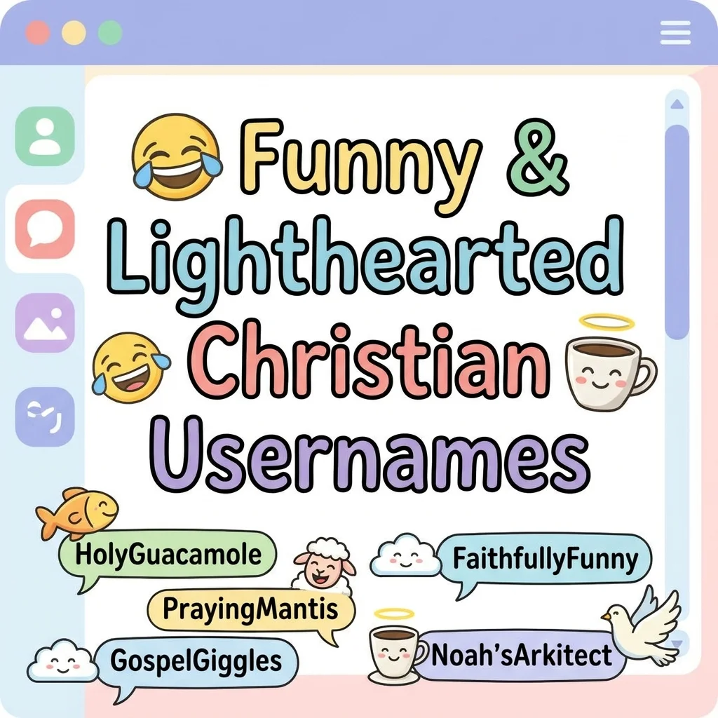 😂 Funny & Lighthearted Christian Usernames