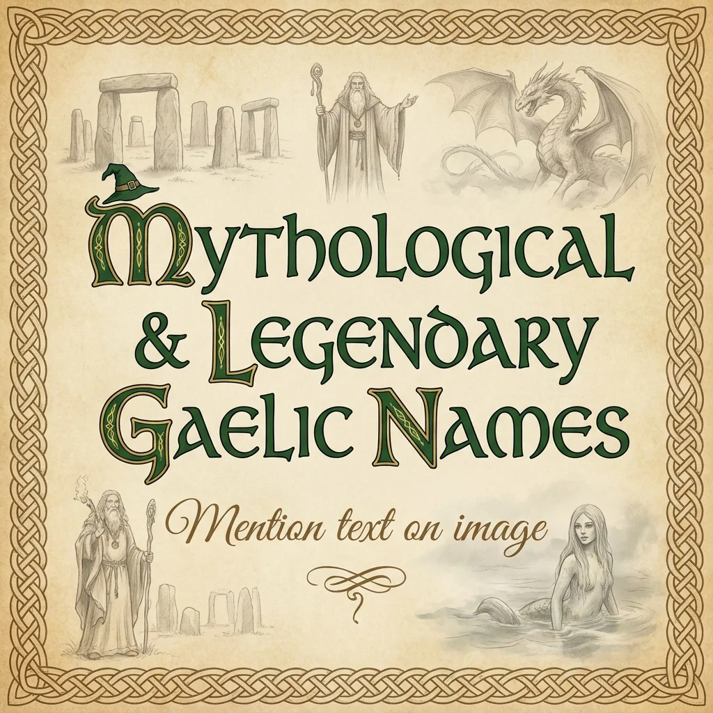 π§ Mythological & Legendary Gaelic Names