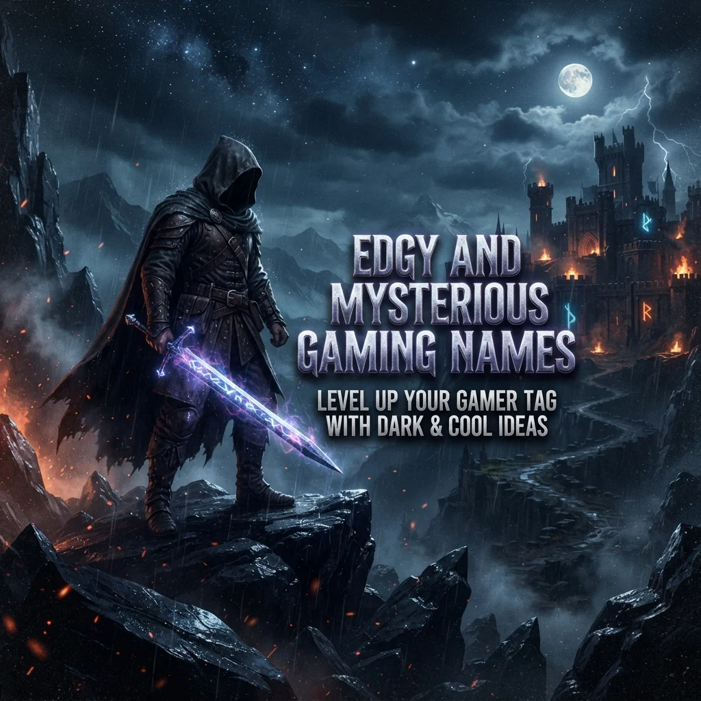 ⚔️ Edgy and Mysterious Gaming Names