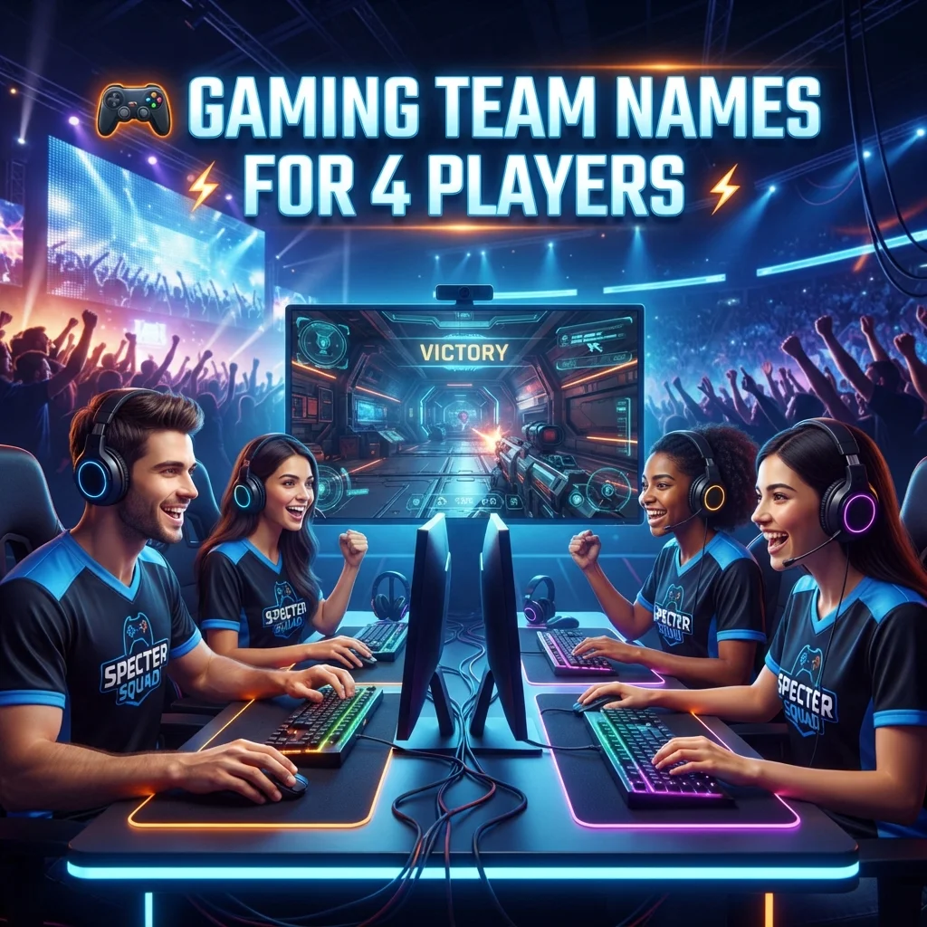 🎮 Gaming Team Names for 4 Players