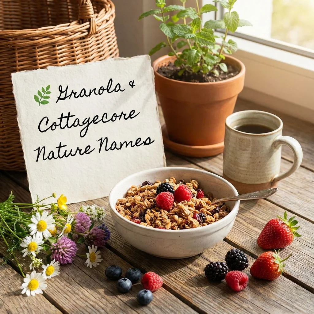 🌿 Granola & Cottagecore Nature Names