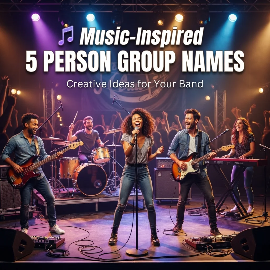 🎵 Music-Inspired 5 Person Group Names