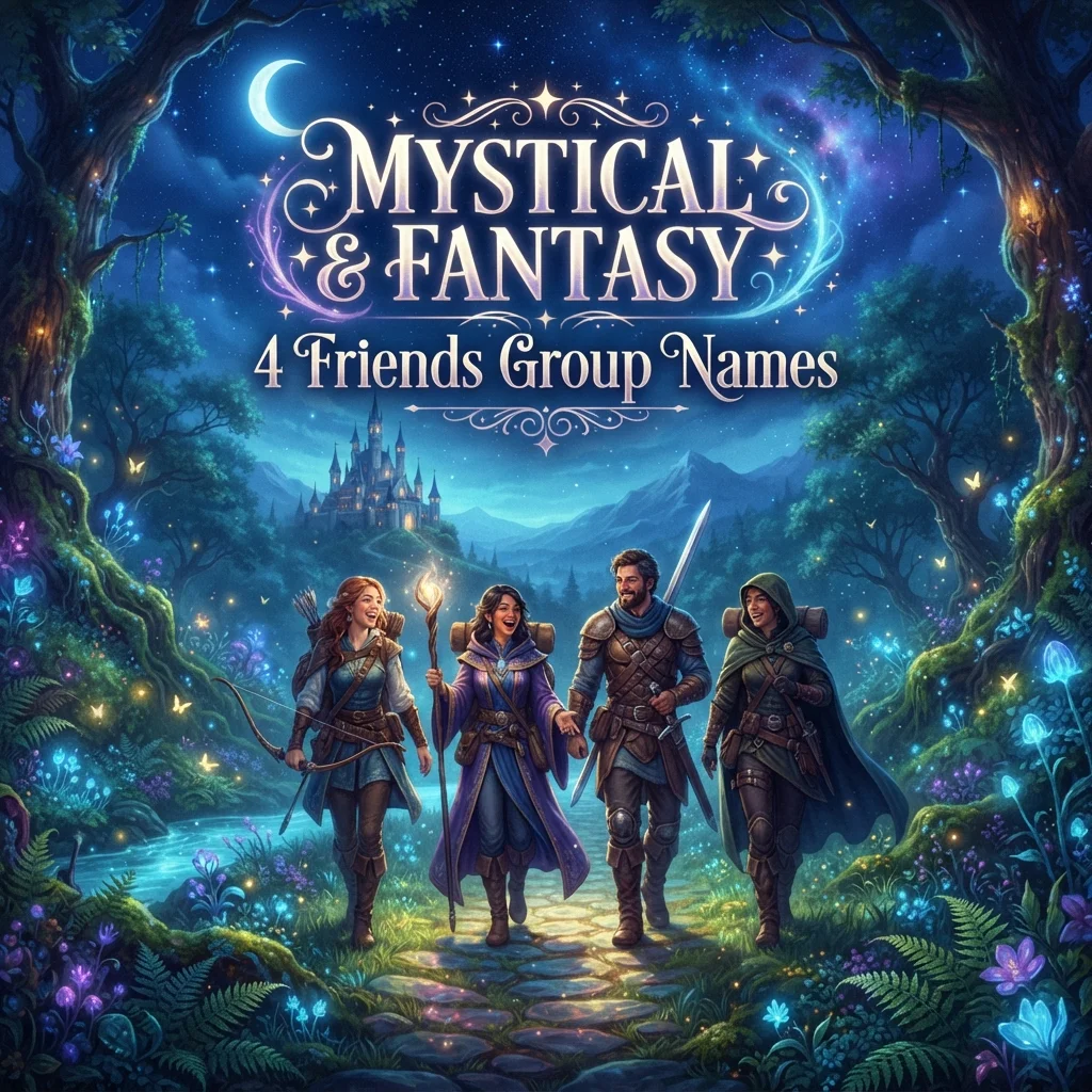 🌙 Mystical & Fantasy 4 Friends Group Names