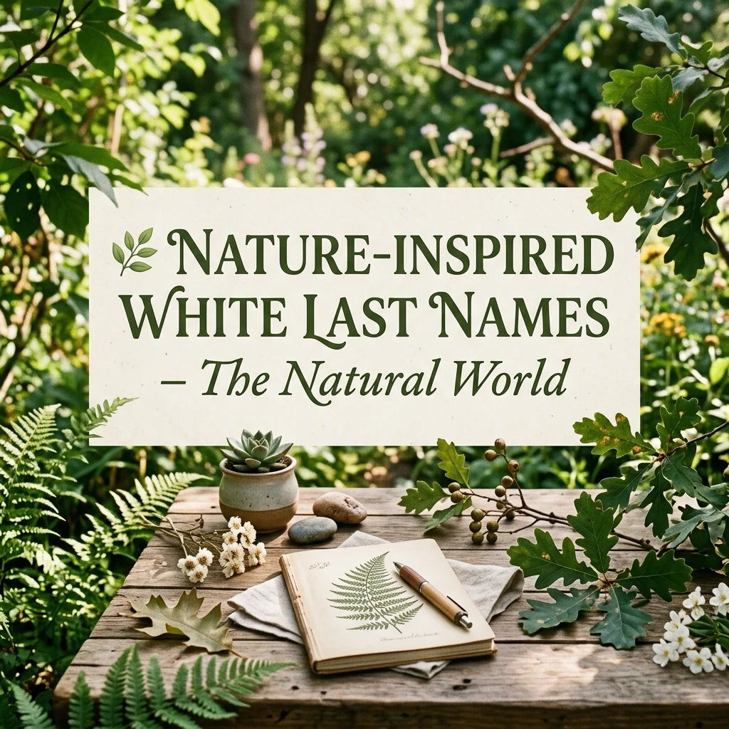 🌿 Nature-Inspired White Last Names – The Natural World