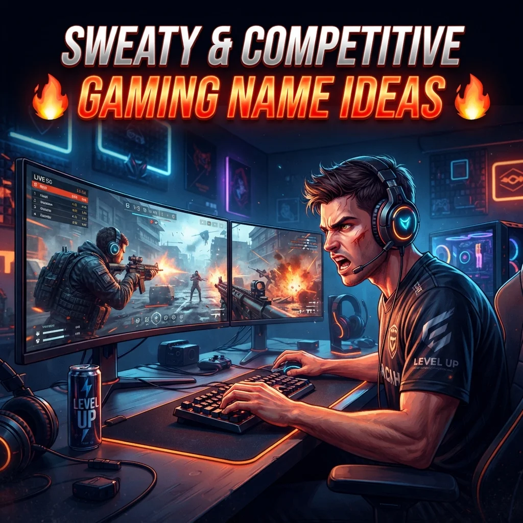 ๐ฅ Sweaty & Competitive Gaming Name Ideas