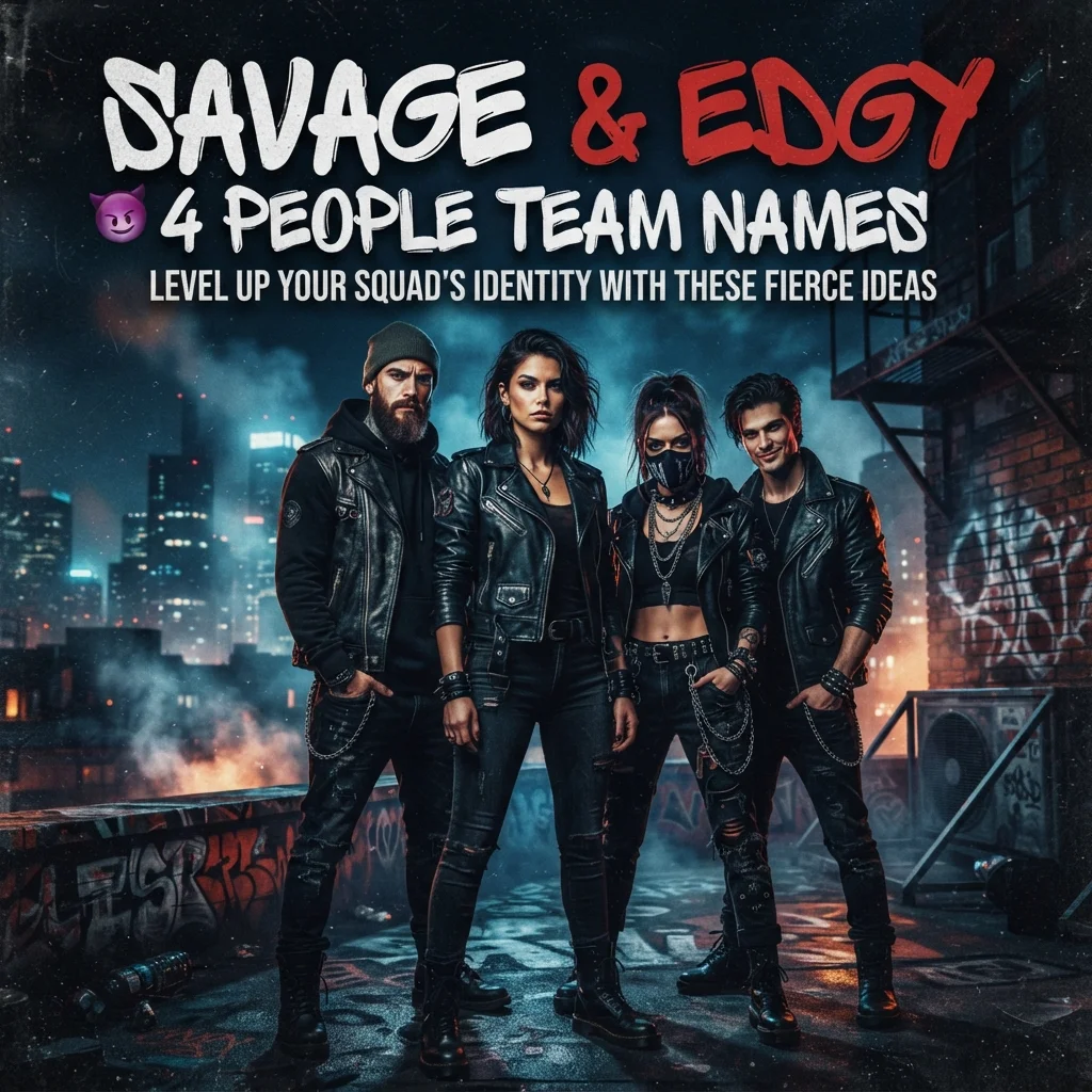 😈 Savage & Edgy 4 People Team Names