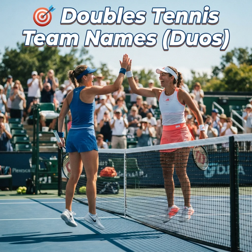 π― Doubles Tennis Team Names (Duos)