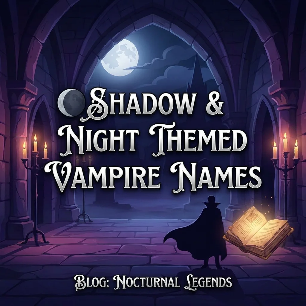 🌑 Shadow & Night Themed Vampire Names
