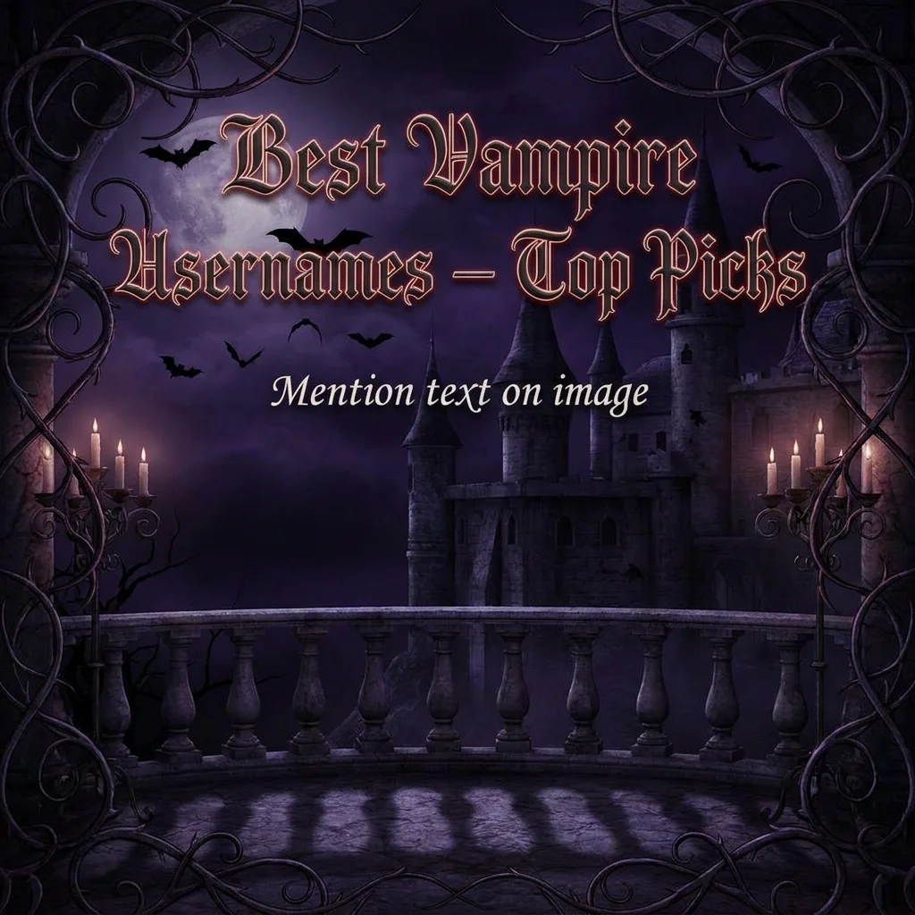 🧛 Best Vampire Usernames – Top Picks