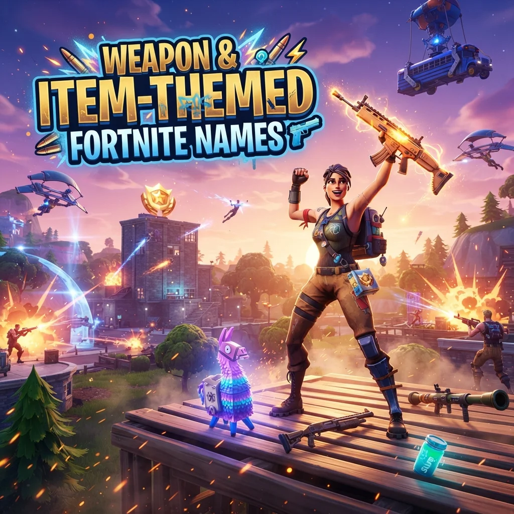 🔫 Weapon & Item-Themed Fortnite Names