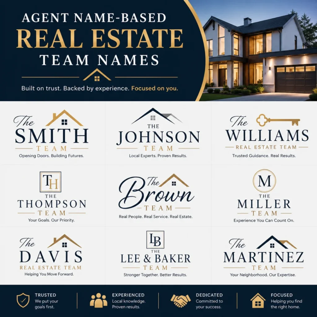 Agent Name-Based Real Estate Team Names ๐