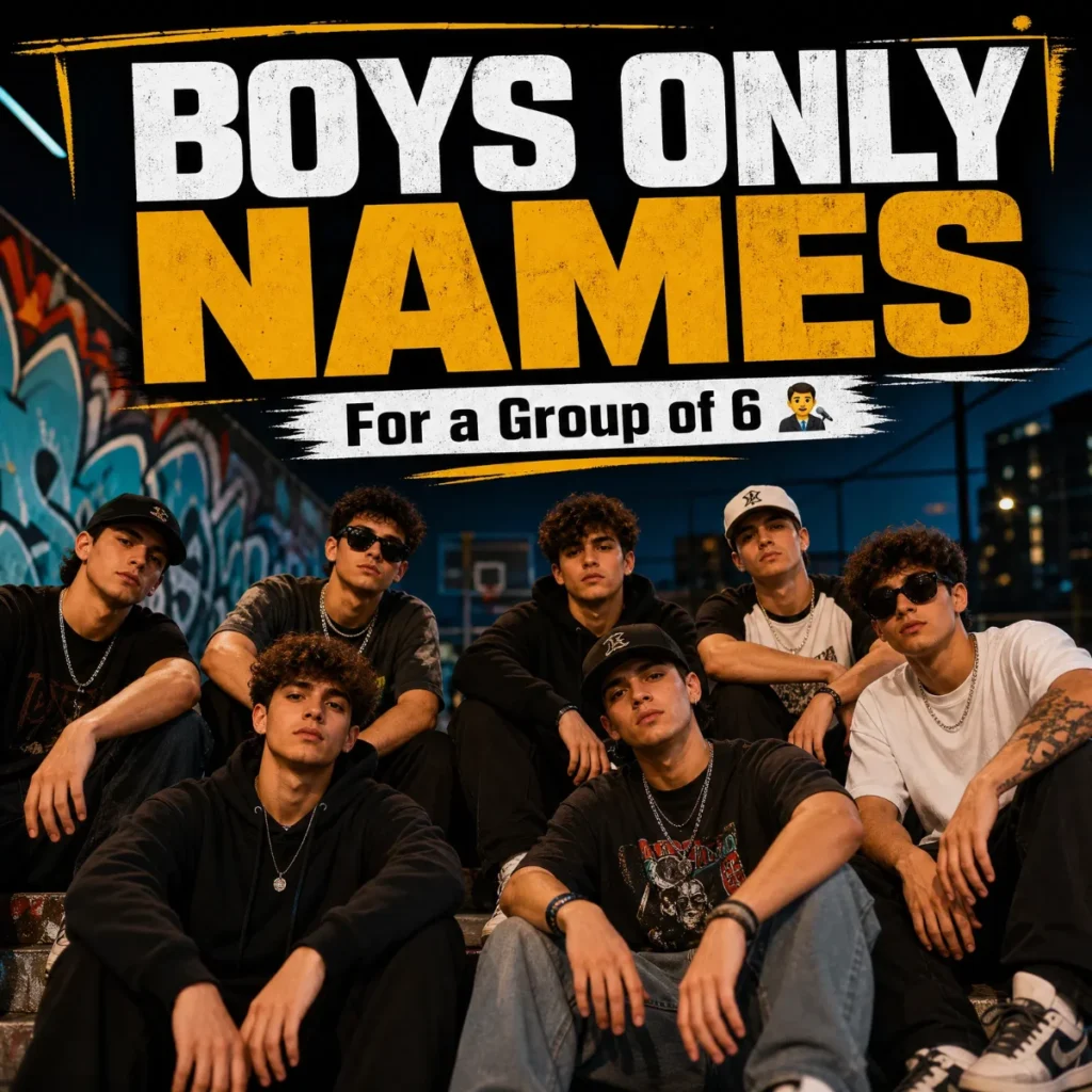 Boys Only Names for a Group of 6 ๐จโ๐ค