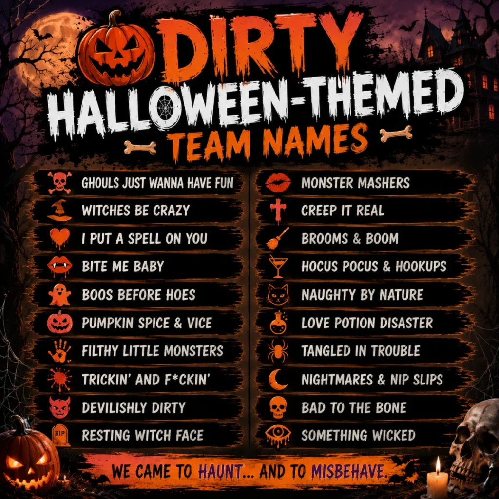 π Dirty Halloween-Themed Team Names
