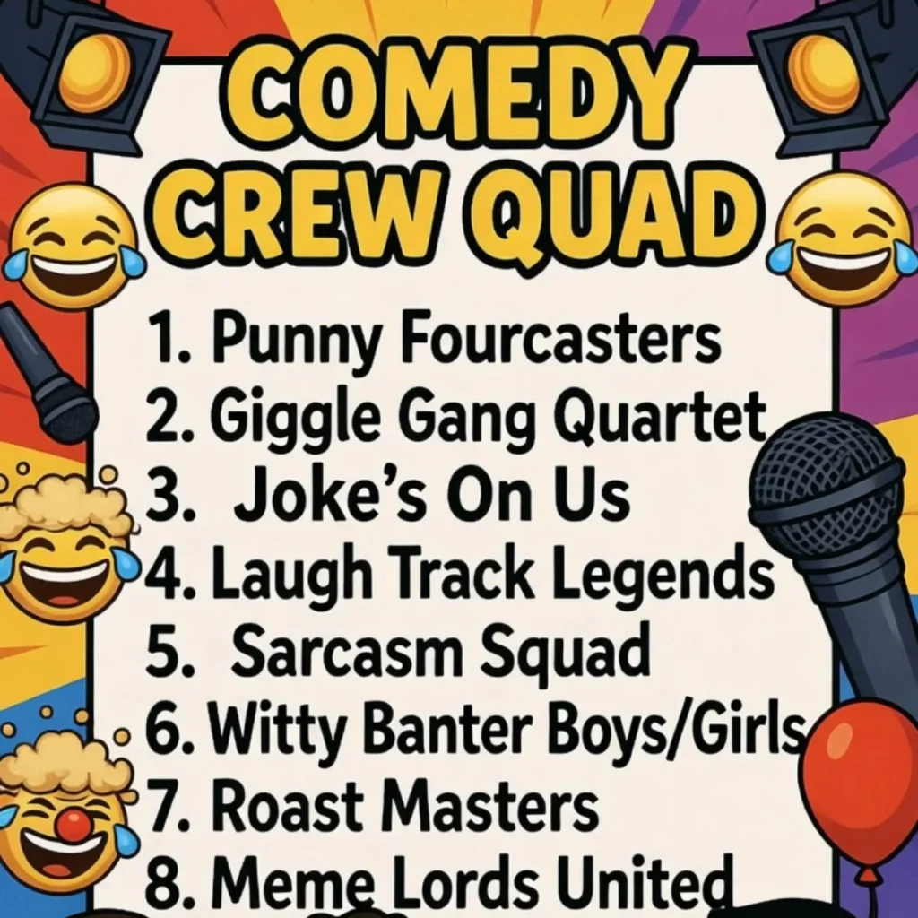 ๐ Funny Quad Group Names for the Comedy Crew