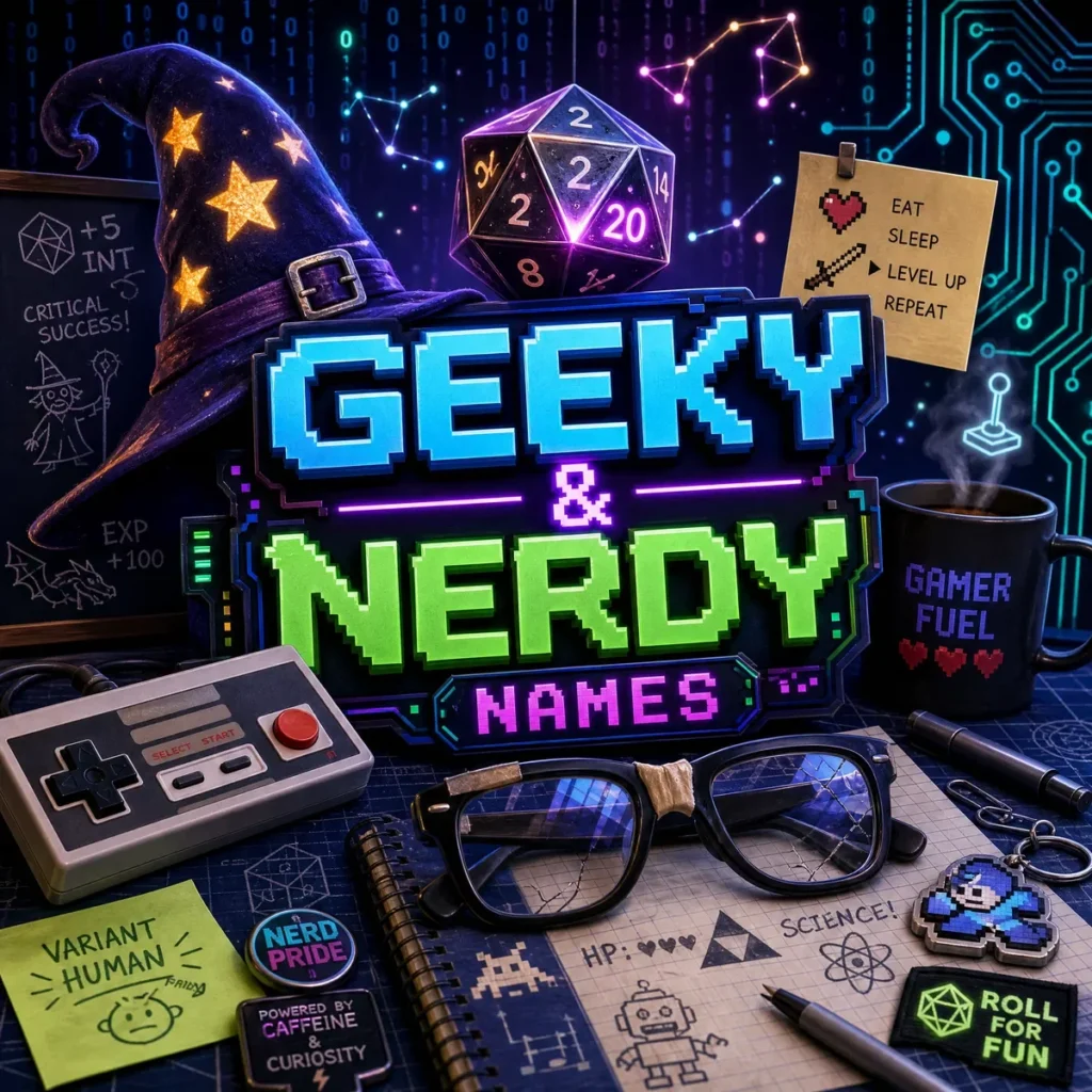 🧙 Geeky & Nerdy Funny Names