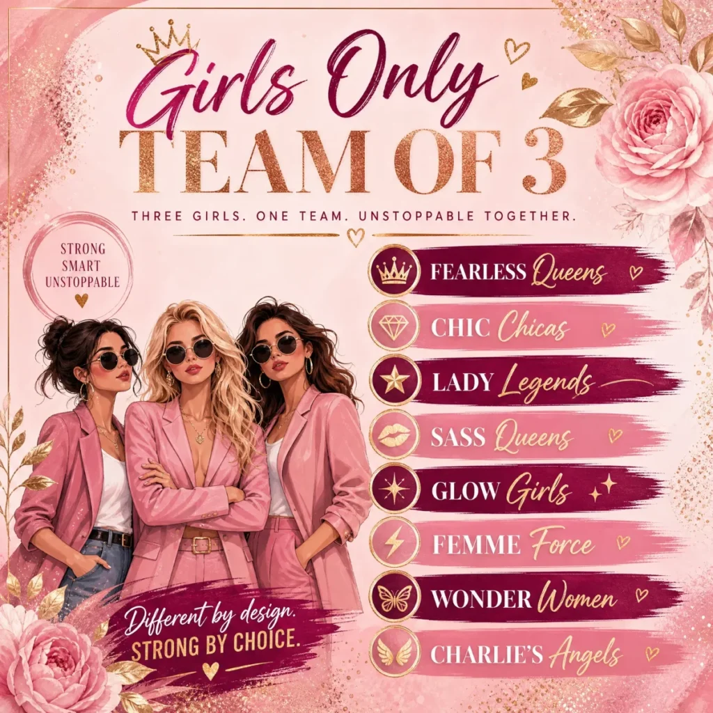 Girls Only Team of 3 Names 👩‍🎤