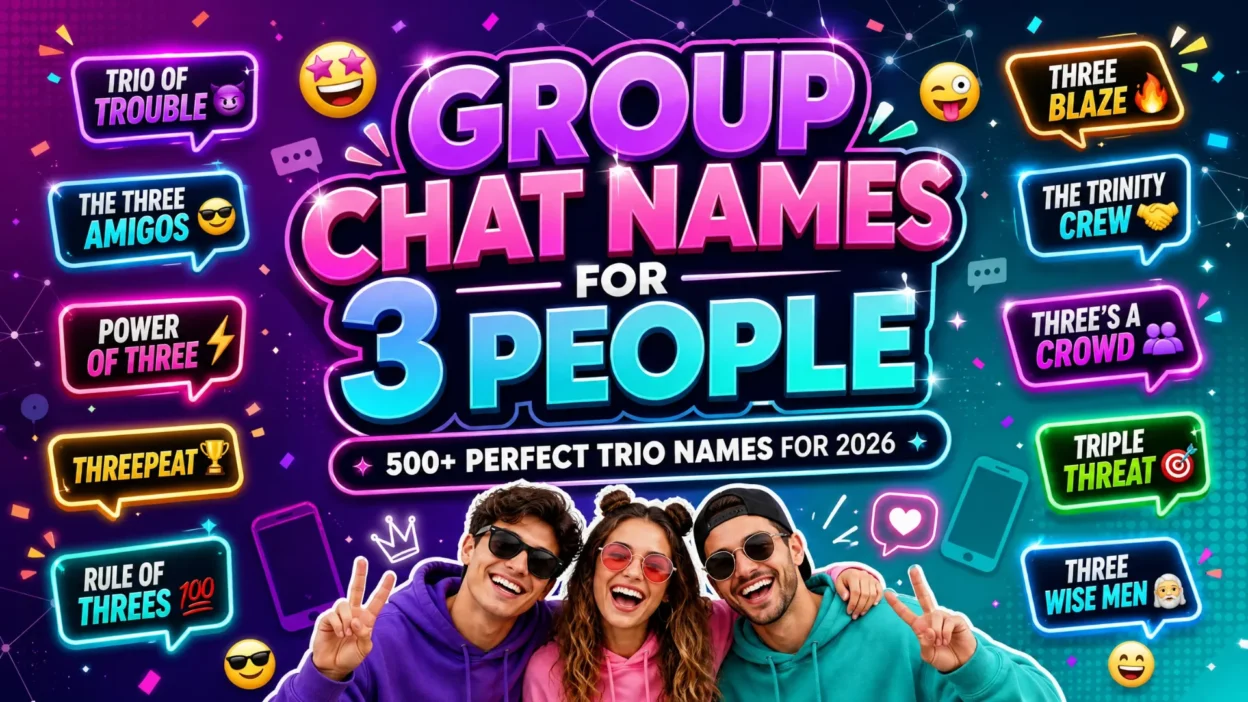 Group Chat Names for 3 People: