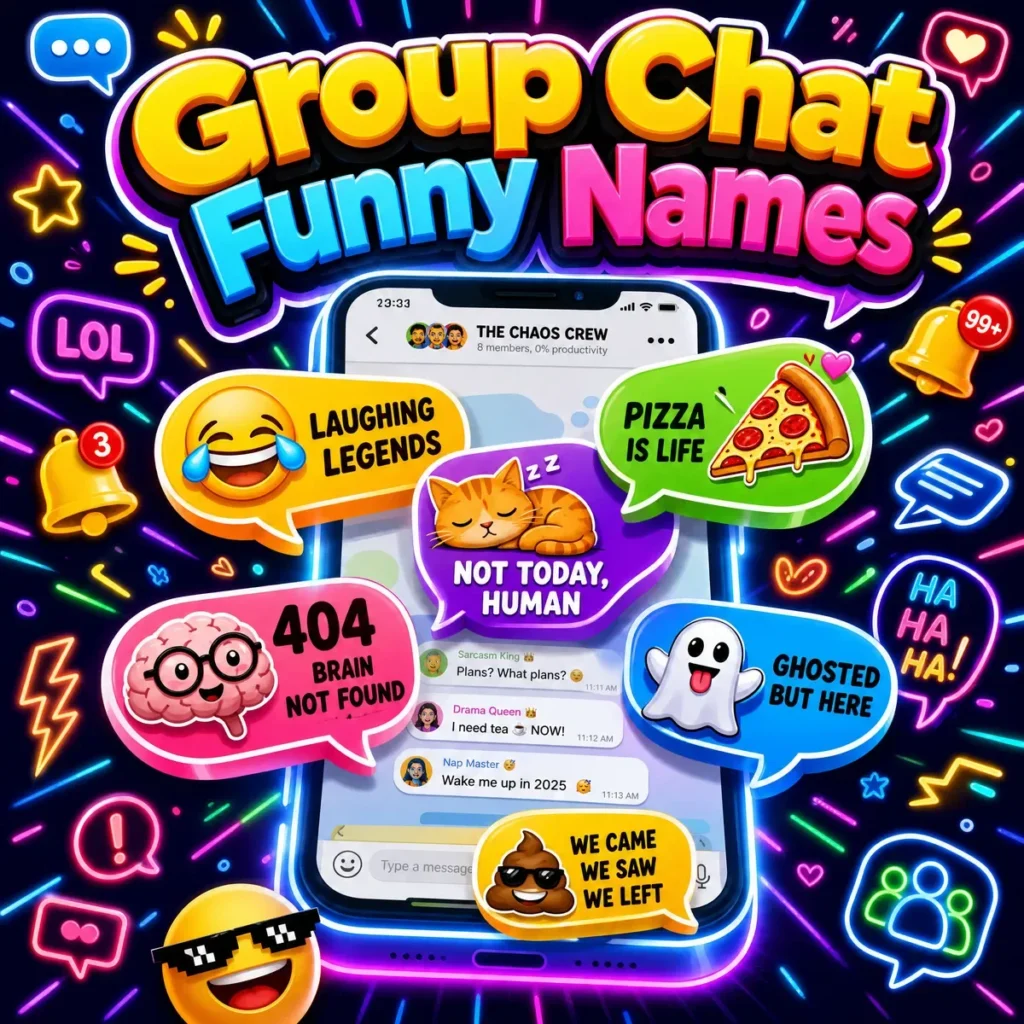 💬 Group Chat-Specific Funny Names
