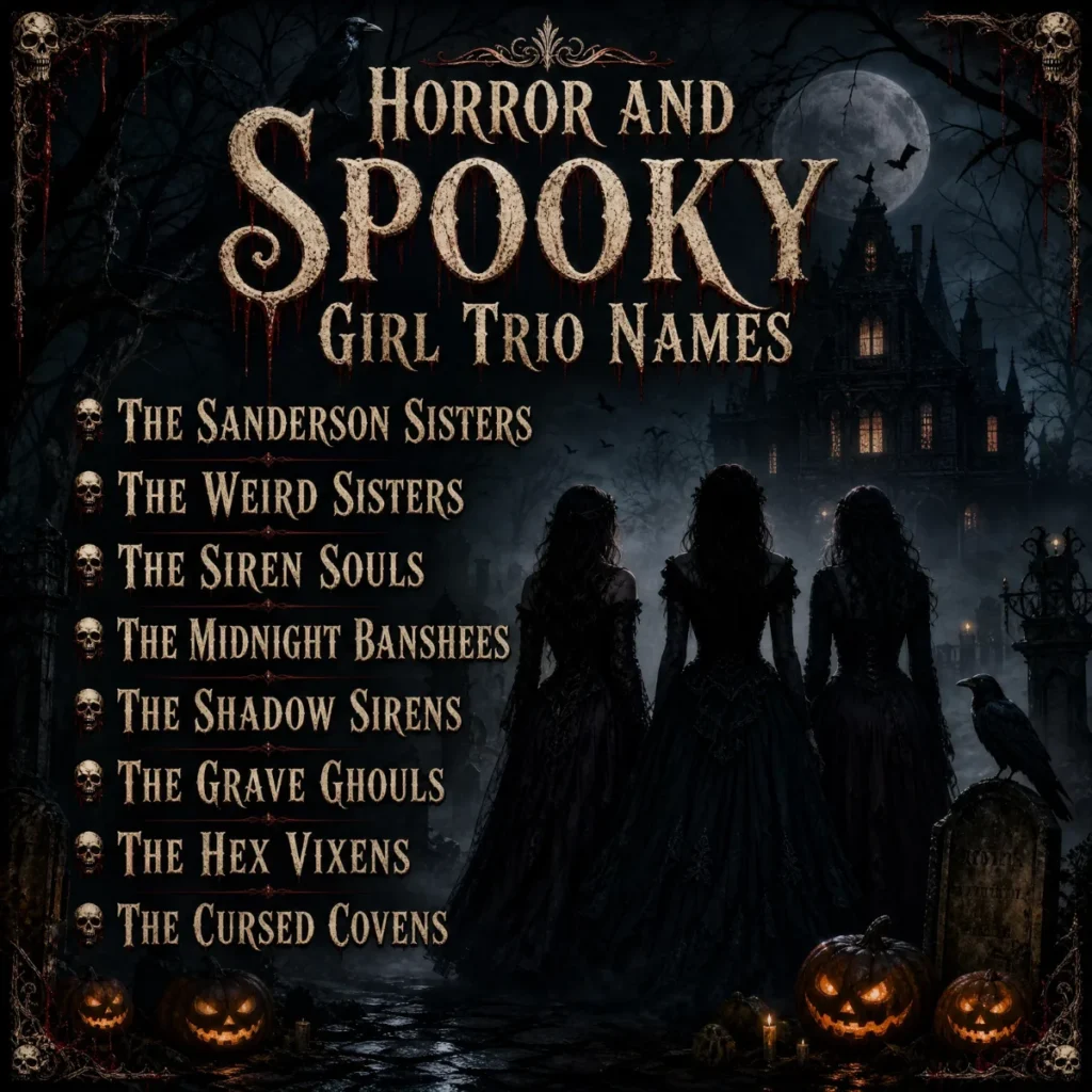 ๐ Horror and Spooky Girl Trio Names