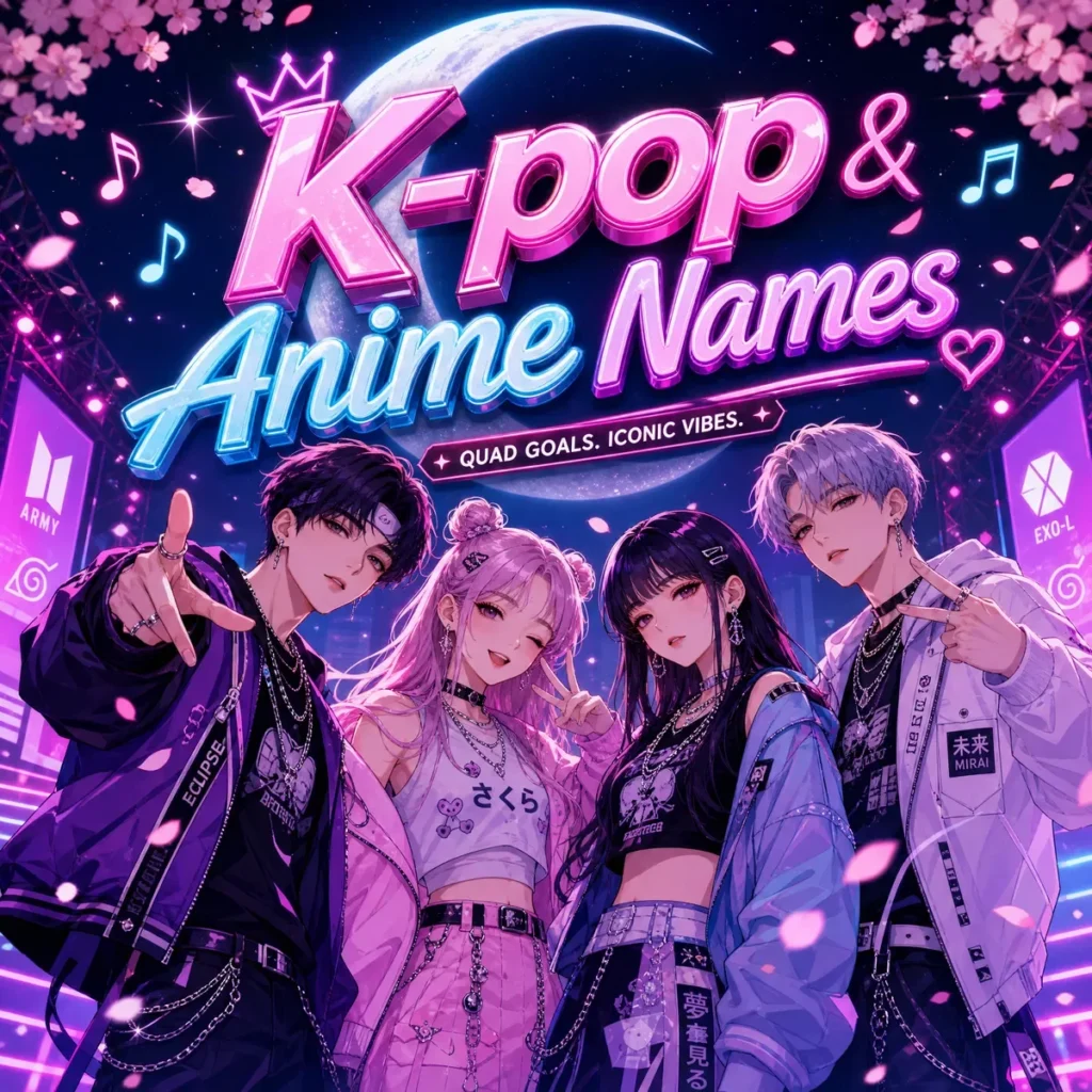 ๐ K-pop & Anime-Inspired Quad Group Names