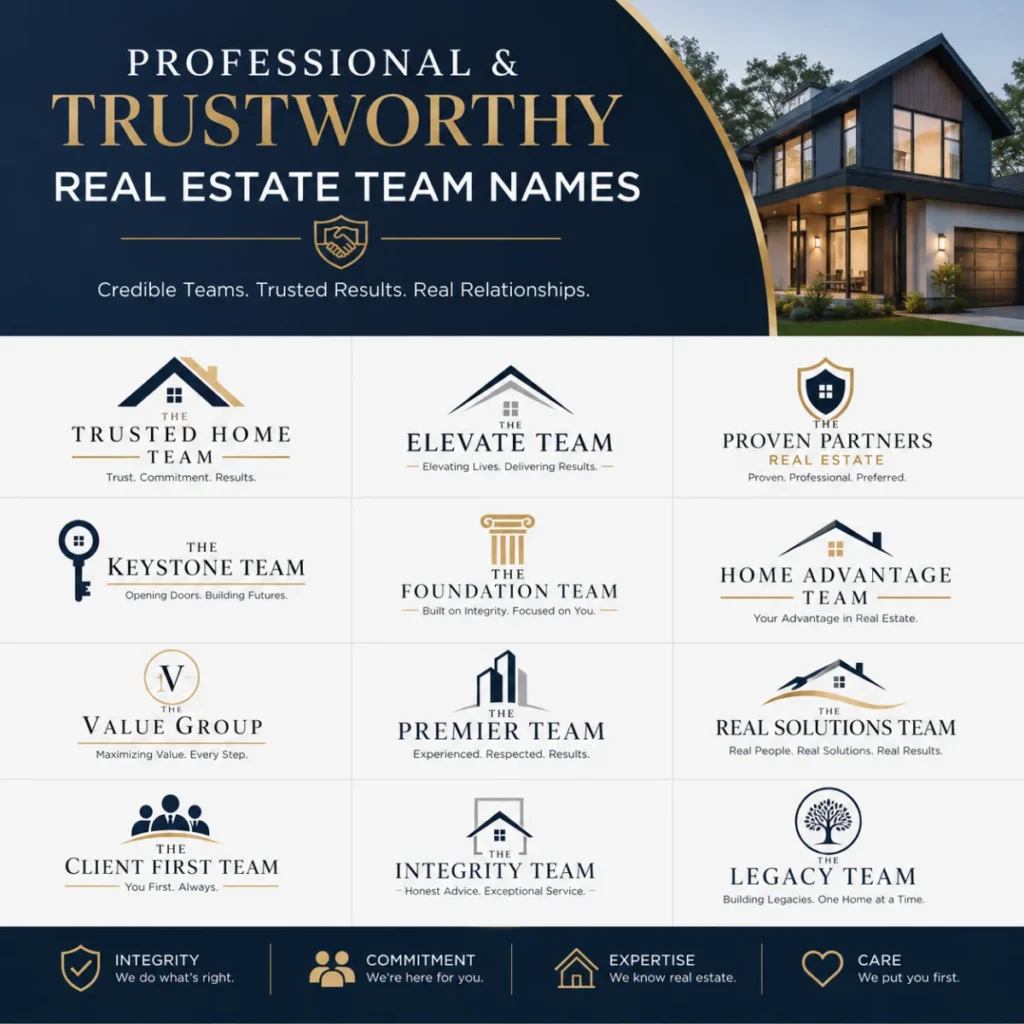 Professional & Trustworthy Real Estate Team Names ๐ผ