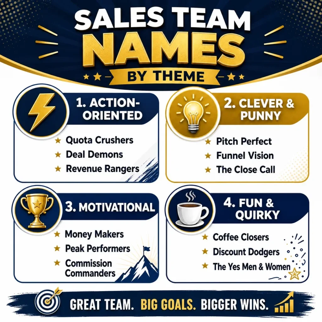 Sales Team Names by Theme 🎭