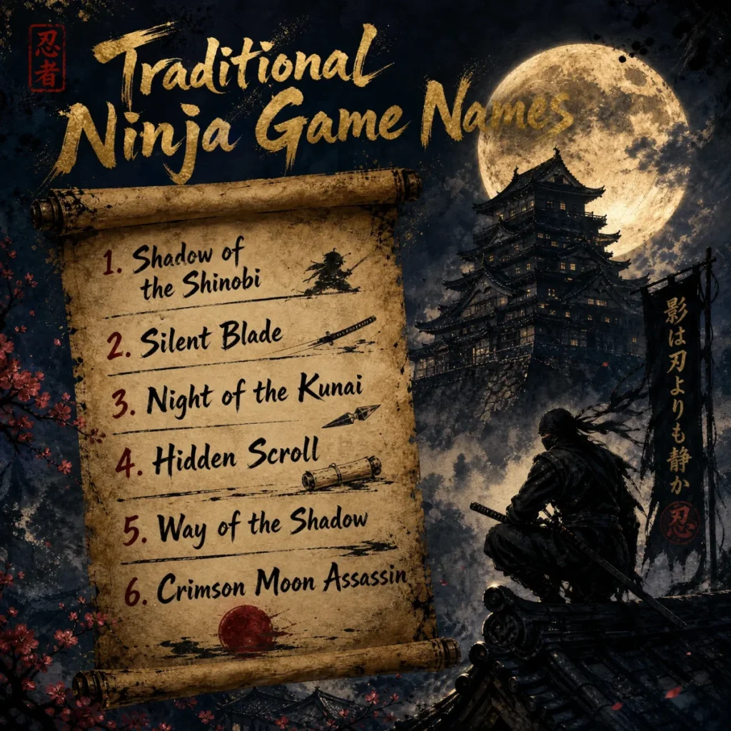 Traditional Ninja Game Names 🏯